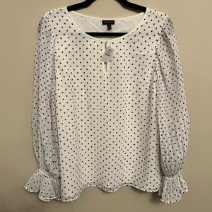 Talbots polka dot top